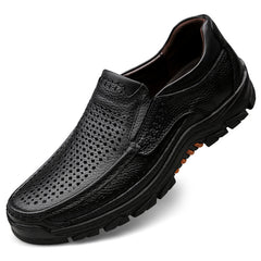 Men's Breathable Hollow Leather Casual Outdoor Shoes