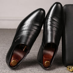 Men's Casual Pointed Toe Leather Shoes