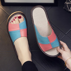 Luxury Genuine Leather Sheepskin Women's Slippers