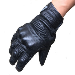 Perforated Breathable Genuine Leather Gloves