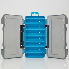 Durable Dual-Sided Fishing Tackle Box