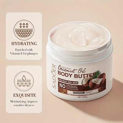 Coconut Moisturizing Body Butter for Dry Skin Care