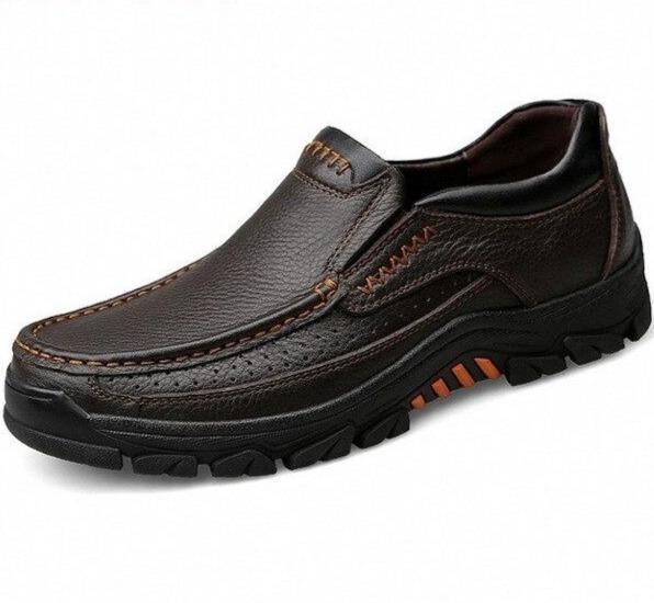 Men's Breathable Hollow Leather Casual Outdoor Shoes